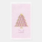 Serviette En Papier Joyoux Noel rose (Devant)