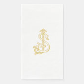 Serviette En Papier JS Monogram SJ Monogram Mariage Napkins (Devant)