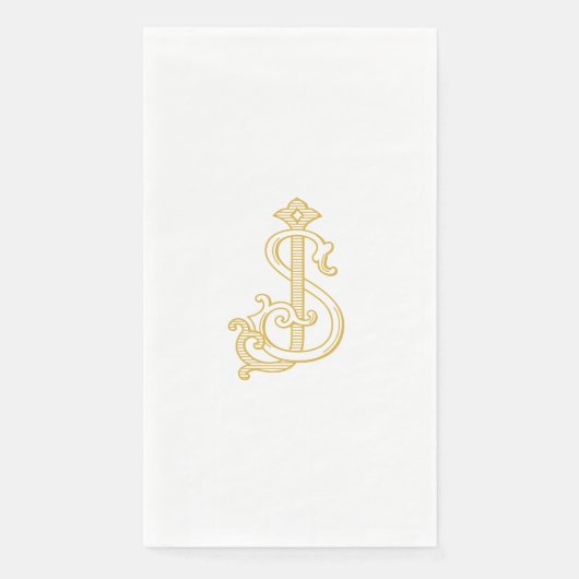 Serviette En Papier JS Monogram SJ Monogram Mariage Napkins (Devant)