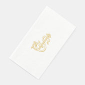 Serviette En Papier JS Monogram SJ Monogram Mariage Napkins (Coin)