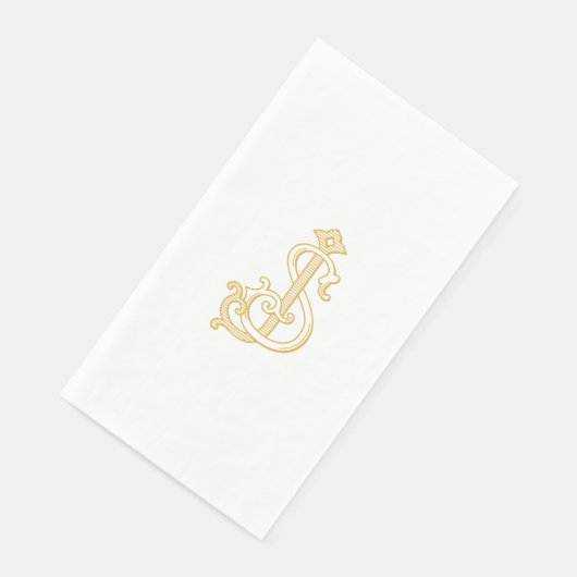 Serviette En Papier JS Monogram SJ Monogram Mariage Napkins (Coin)