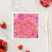Serviette En Papier Jubilation : Art maximaliste (En situation)