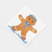 Serviette En Papier Judaïque Hanoukka Gingerbread Homme Menorah (Coin)