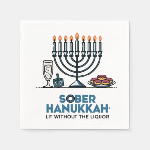 Serviette En Papier Juif sobre Hanukkah Lit Sans Le Liquor Juif