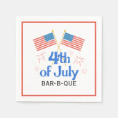 Serviette En Papier Juillet Quatrième Drapeau américain (Devant)