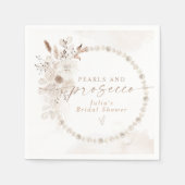 Serviette En Papier JULIA Floral Boho Perles & Prosecco pour l'enterre (Devant)