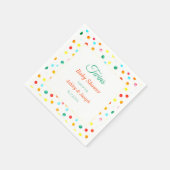 Serviette En Papier Jumeaux Baby shower coloré points Motif (Coin)