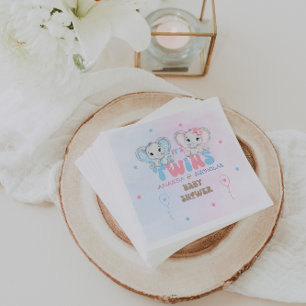 Serviette En Papier Jumeaux Baby Shower Garçon Fille