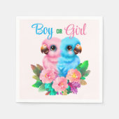 Serviette En Papier Jumeaux de perroquets pour bébés (Devant)