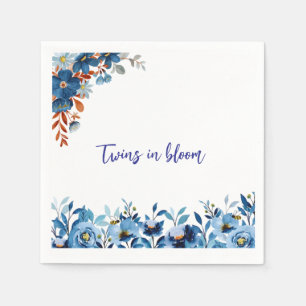 Serviette En Papier Jumeaux en fleurs