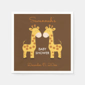 Serviette En Papier Jumeaux Giraffes Baby shower Napkin (Devant)