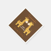 Serviette En Papier Jumeaux Giraffes Baby shower Napkin (Coin)