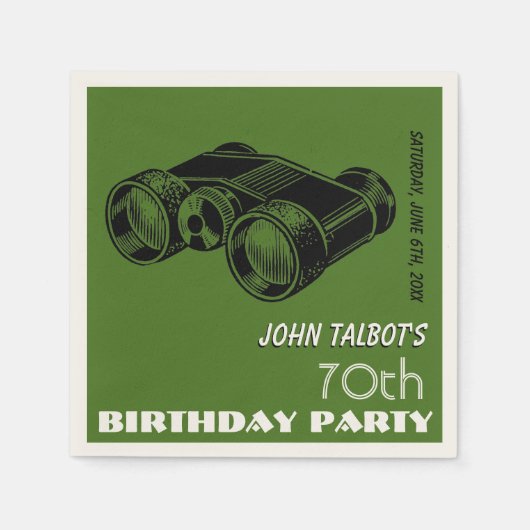 Serviette En Papier Jumelles 70e Anniversaire Papier de fête Napkin (Devant)