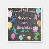 Serviette En Papier Jump Birthday Chalkboard Kid Trampoline Party (Devant)