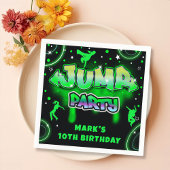 Serviette En Papier Jump Neon Trampoline Jump Bounce Anniversaire