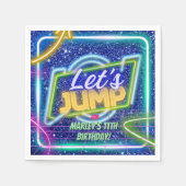 Serviette En Papier Jump Party Bounce Neon Trampoline Park (Devant)