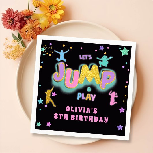 Serviette En Papier Jump Trampoline Jouer à la fête d'anniversaire