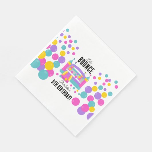 Serviette En Papier Jumping Bouncy Castle Girls Birthday Party (Coin)