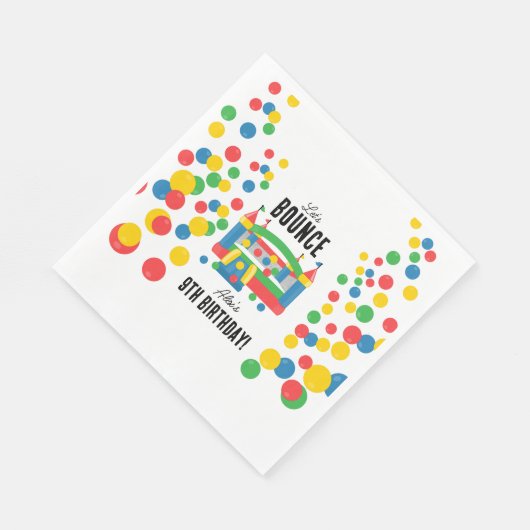 Serviette En Papier Jumping Bouncy Castle Kids Bounce Anniversaire (Coin)