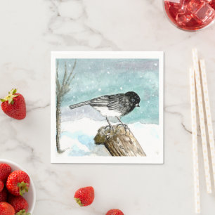 Serviette En Papier Junco - Cocktail d'Oiseau de Neige Napkin