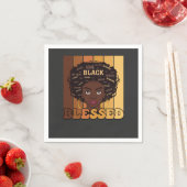 Serviette En Papier Junetdix Melanin Black African American Girl (En situation)