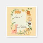 Serviette En Papier Jungle Animal Safari Adventure Awaits (Devant)