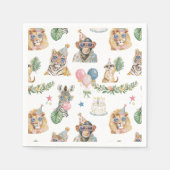 Serviette En Papier Jungle Animals Birthday Party (Devant)