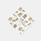 Serviette En Papier Jungle Animals Birthday Party (Coin)