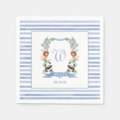 Serviette En Papier Jungle Animaux Crest Boy Baby shower serviettes (Devant)