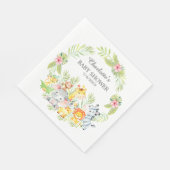 Serviette En Papier Jungle Animaux Filles Papier Baby shower serviette (Coin)