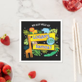 Serviette En Papier JUNGLE ANIMAUX SAFARI ZOO Livre d'anniversaire (En situation)