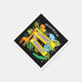 Serviette En Papier JUNGLE ANIMAUX SAFARI ZOO Livre d'anniversaire (Coin)