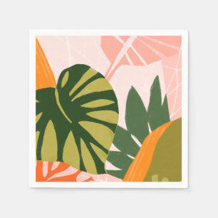 Serviette En Papier Jungle Collage I