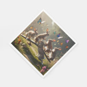 Serviette En Papier jungle de lapin (Coin)