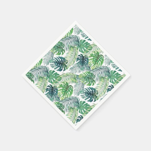 Serviette En Papier Jungle de Palms Design Papier serviettes (Coin)
