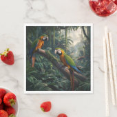 Serviette En Papier jungle de perroquets (En situation)
