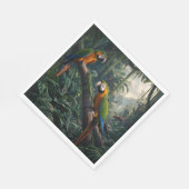 Serviette En Papier jungle de perroquets (Coin)