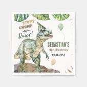 Serviette En Papier Jungle Dinosaur T Rex 3e fête d'anniversaire (Devant)