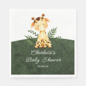 Serviette En Papier Jungle Giraffe Baby shower papier serviettes (Devant)