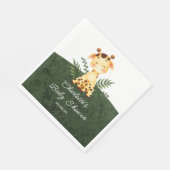 Serviette En Papier Jungle Giraffe Baby shower papier serviettes (Coin)