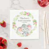 Serviette En Papier Jungle Girl Elephant Baby shower papier serviettes (En situation)