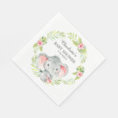Serviette En Papier Jungle Girl Elephant Baby shower papier serviettes (Coin)