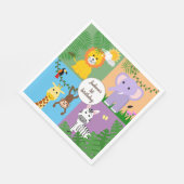 Serviette En Papier Jungle Safari animal sauvage Anniversaire de enfan (Coin)