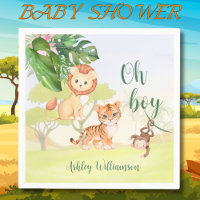 Jungle Safari Animaux Oh Baby shower Garçon