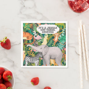 Serviette En Papier Jungle Safari Animaux sauvages Parti de retraite