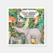 Serviette En Papier Jungle Safari Animaux sauvages Parti de retraite (Devant)