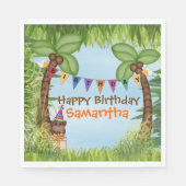 Serviette En Papier Jungle Safari Anniversaire Papier Napkin (Devant)