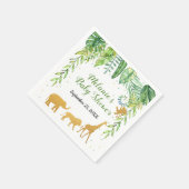 Serviette En Papier Jungle Safari Baby shower Napkin Tropical (Coin)