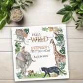 Serviette En Papier Jungle Safari Wild Un Anniversaire Black Panther