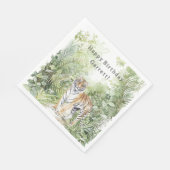 Serviette En Papier Jungle Tiger Birthday (Coin)